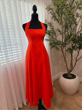 A.L.C. Natalie Dress Red Halter Midi Dress / US 2 / NWT